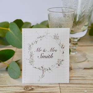 Custom Wedding Favour with Wreath Design: packs of 10 personalised wedding favours Customized Wedding Favors Teabag Wedding Favours image 7