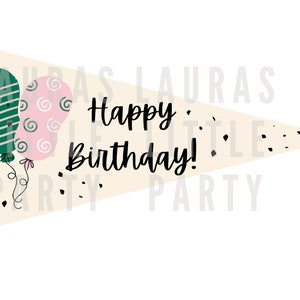 Printable Flag - HBD Speckled