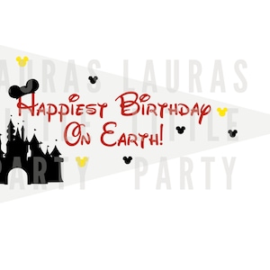 Printable Flag - Mickey Inspired Bday