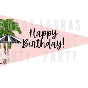 Printable Flag - Birthday Palm