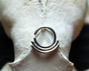 ALFE Septum Ring Silver ** Tarnish free & Hypoallergenic