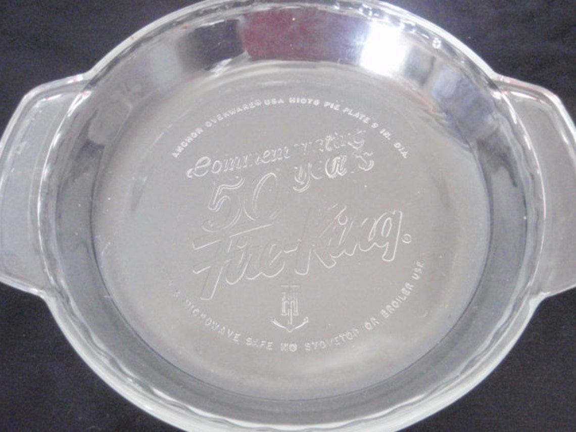 Fire King Pie Plate Commemorative FireKing 50 Years Deep Etsy