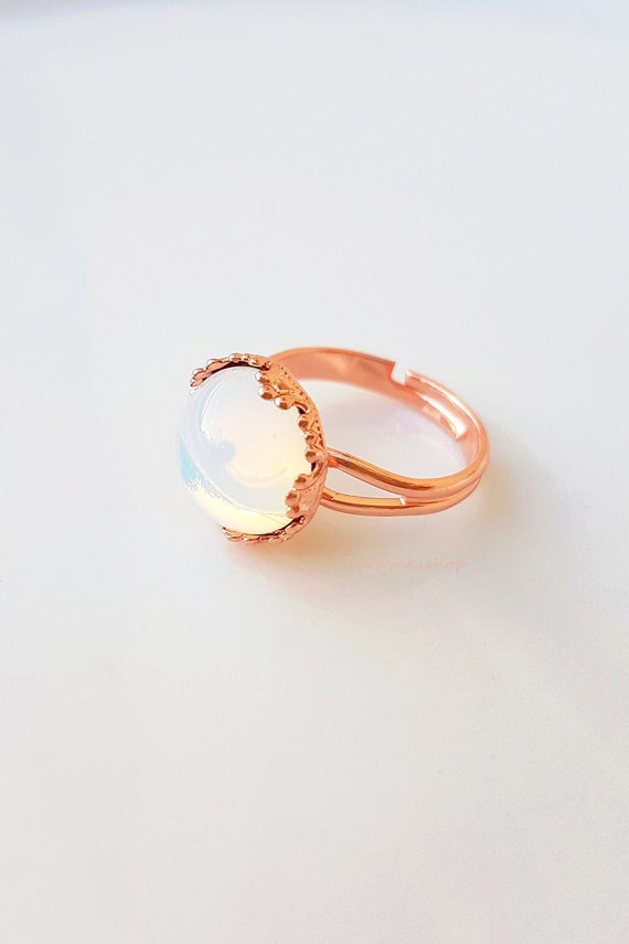Opalite Crown Bezel Ring Opalite Crown Bezel Ring