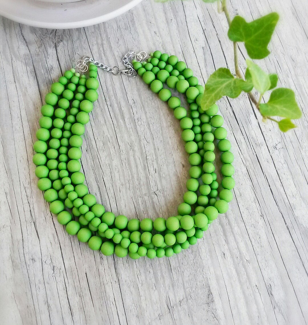 Buy Pipa Bella By Nykaa Fashion Stylish Statement Chunky Green Necklace For  Women at Amazon.in