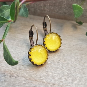 Yellow earrings,Yellow jewelry,Gift for her,Yellow bridesmaid gift,Yellow birthday gift