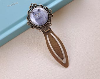 British Shorthair bookmark, Pet parents gift, Metal page marker, Cat lover gift, Tabby cat bookmark, Journal book animal page finder