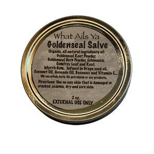 Goldenseal Salve 2 Oz -  Herbal Salve that is Soothing and has No Soy Free shipping to USA