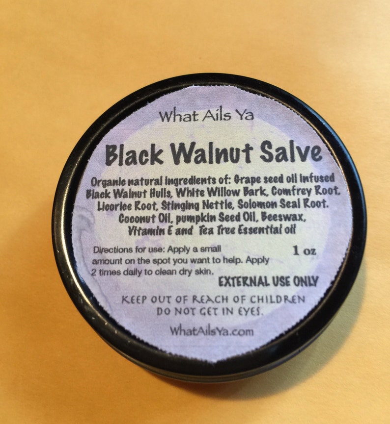 Black Walnut Hull Salve Anti Fungal Herbal Salve 1 Oz Round Etsy