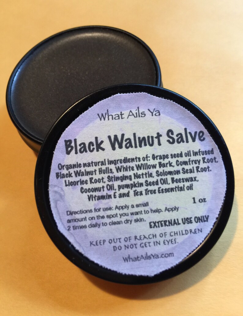 Black Walnut Hull Salve Anti Fungal Herbal Salve 1 Oz Round Etsy