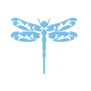 Dragonfly Machine Embroidery Design, Decorative Insect Pattern in 4 Sizes