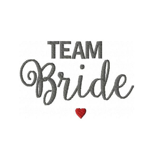 Team Bride Maschinenstickerei Design Hen Do Bride-to-be Party Muster Ausgefallene Schriftart Hochzeitsstickerei für Bachelorette Party T-Shirt