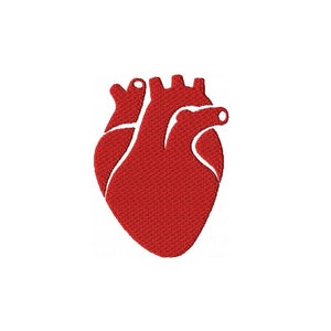 Human Heart Machine Embroidery Design Heart Pattern Realistic Human Body Heart Design