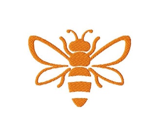 Diseño de bordado a máquina de abejas, diseño de abejorro, insecto, mini silueta de abeja, bordado, patrón de avispa, diseño de camiseta de apicultor