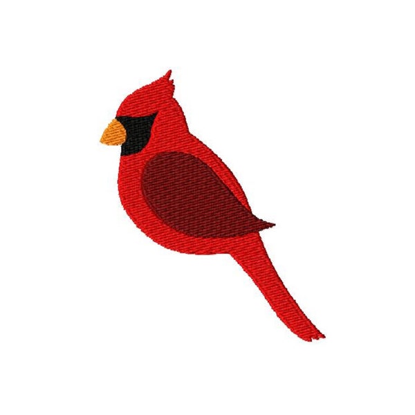 Cardinal Red Bird Machine Embroidery Design Mini Bird Cardinal Embroidery Winter Bird Pattern Christmas Bird Silhouette Embroidery Design
