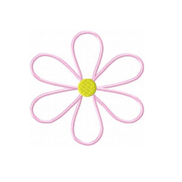 Daisy Applique Embroidery Design Daisy Flower Pattern Floral Decorative Pattern for T Shirts or Totes Great Birthday Gift Simple Cute Motif