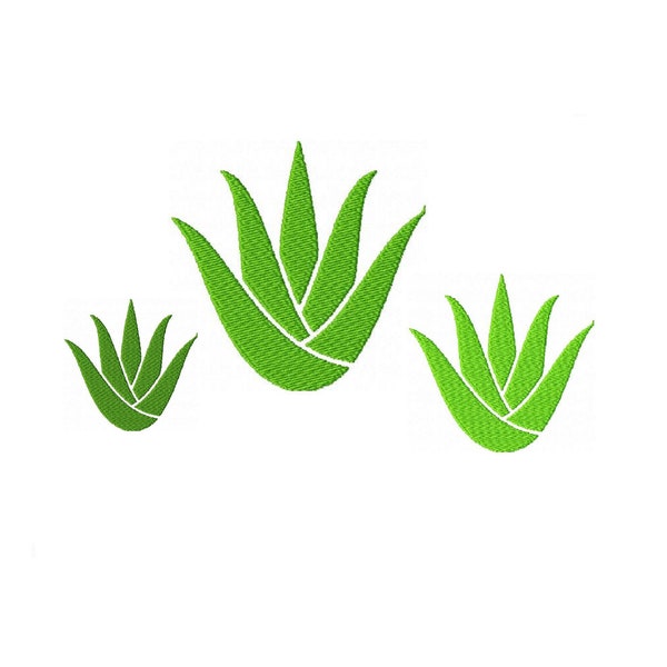 Aloe Vera Machine Embroidery Design Aloe Plant Design Mini Aloe Vera Pattern in 3 Sizes