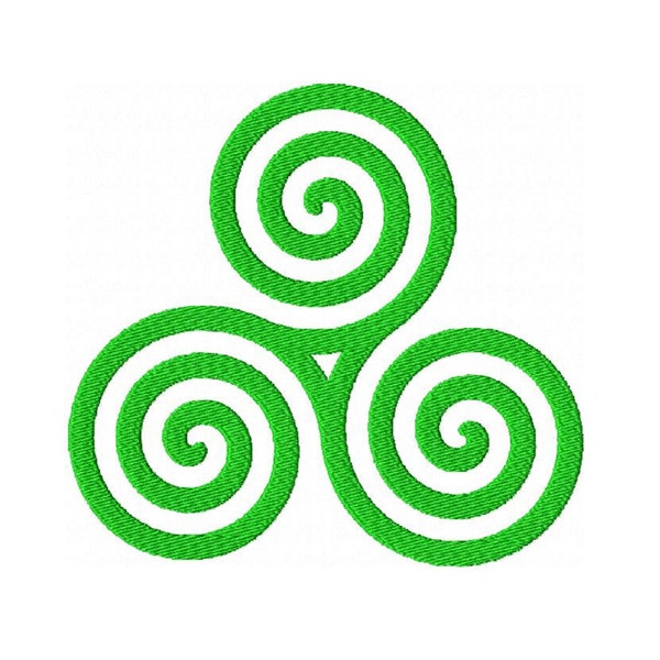 Celtic Trinity Machine Embroidery Design Triskele Eternity Symbol Irish Pattern Celtic Triple Spiral Motif Christian Design in 6 Sizes