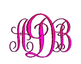 Monogram Embroidery Font. Free Custom Design.
