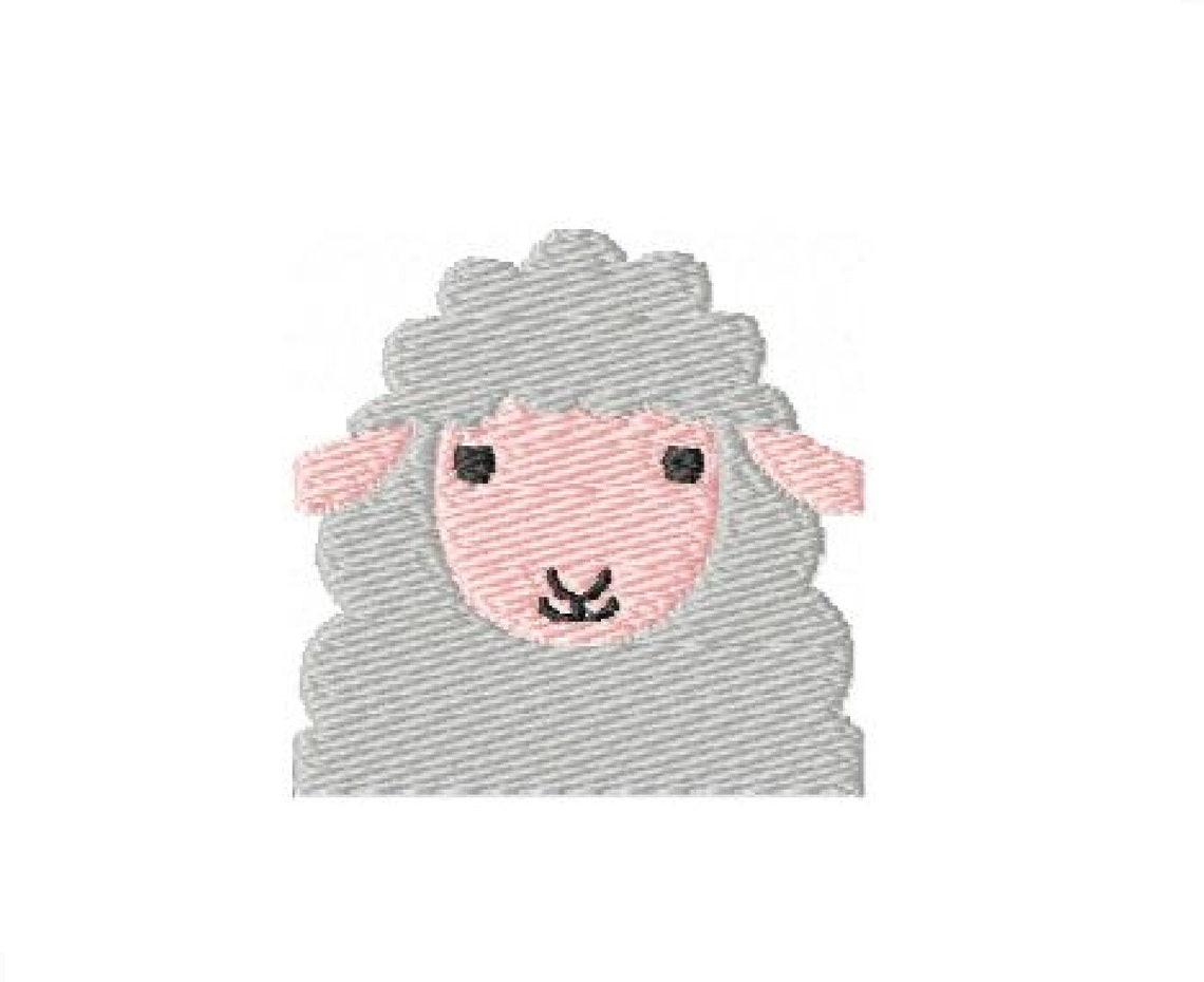 Lamb Head Machine Embroidery Design Baby Sheep Kids Etsy