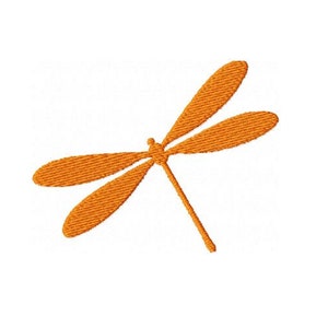 Dragonfly Silhouette Machine Embroidery Design Simple Decorative Insect T Shirt Pattern Quick and Easy Mini Dragonfly Design in 2 Sizes