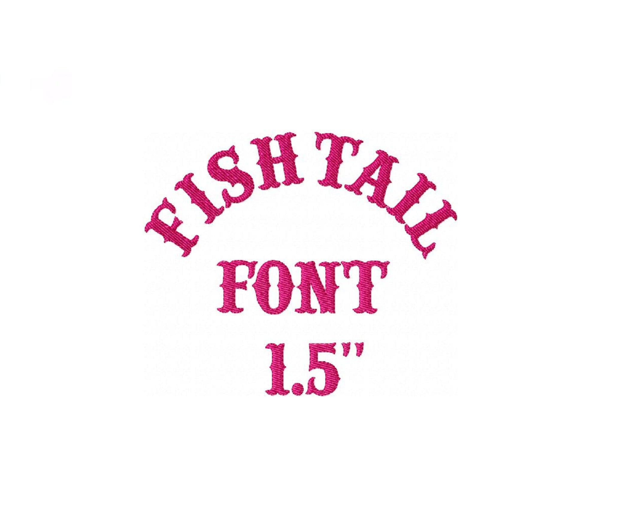 Fishtail Font Machine Embroidery Design Free Custom Monogram ABC ...