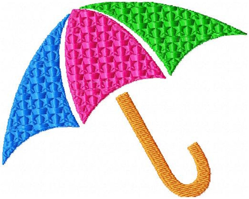 Umbrella Machine Embroidery Design Beach Star Umbrella Etsy
