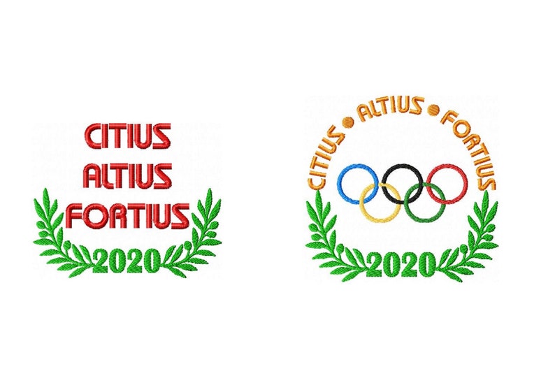 Olympic Games Motto Embroidery Designs Sport Emblems Citius Etsy