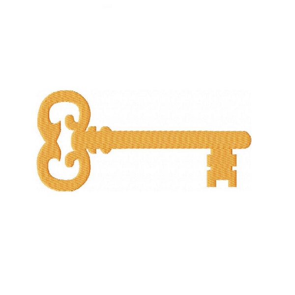 Key Machine Embroidery Design Antique Door Key Design in 5 Sizes