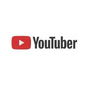 YouTuber Machine Embroidery Design YouTuber Design Social Media Video Creator Design Gift for Youtuber