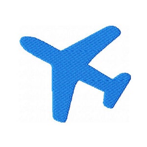 Diseño de bordado a máquina de silueta de avión Patrón para niños Diseño de bordado en miniatura de avión en 3 tamaños