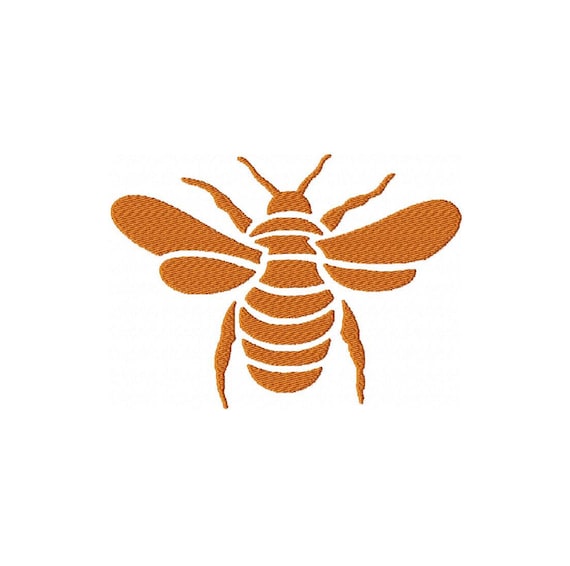 蜂のシルエットの機械刺繍デザイン、マルハナバチのデザイン
