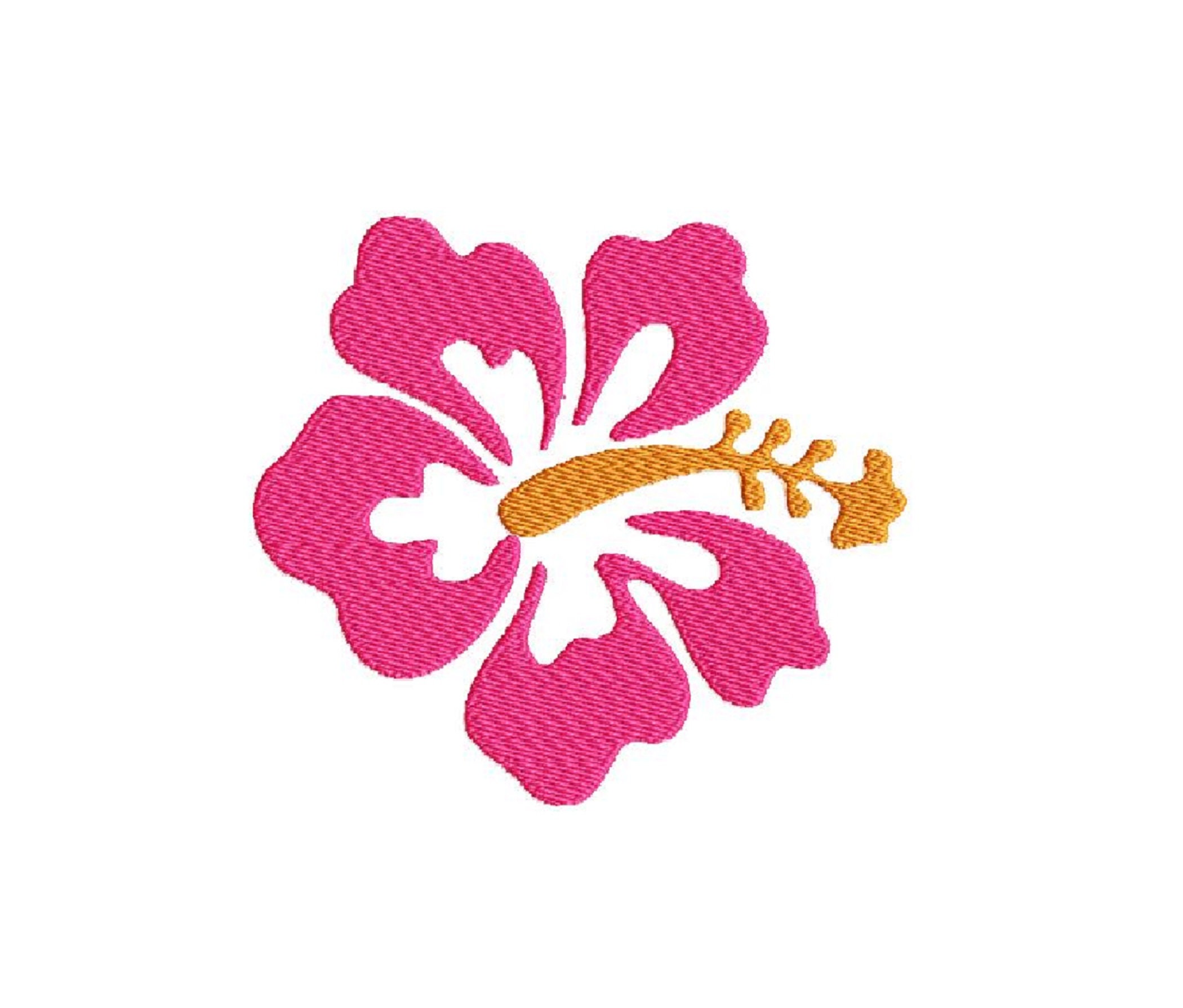ハイビスカスの花の機械刺繍デザイン、夏のホリデー刺繍、ハワイ州の花