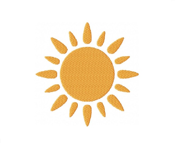 Sun Machine Embroidery Design, Summer Holiday Design, Sunshine Embroidery,  Sun Rays Design, Sun Embroidery Design, Sunny Design, Sun Ray 