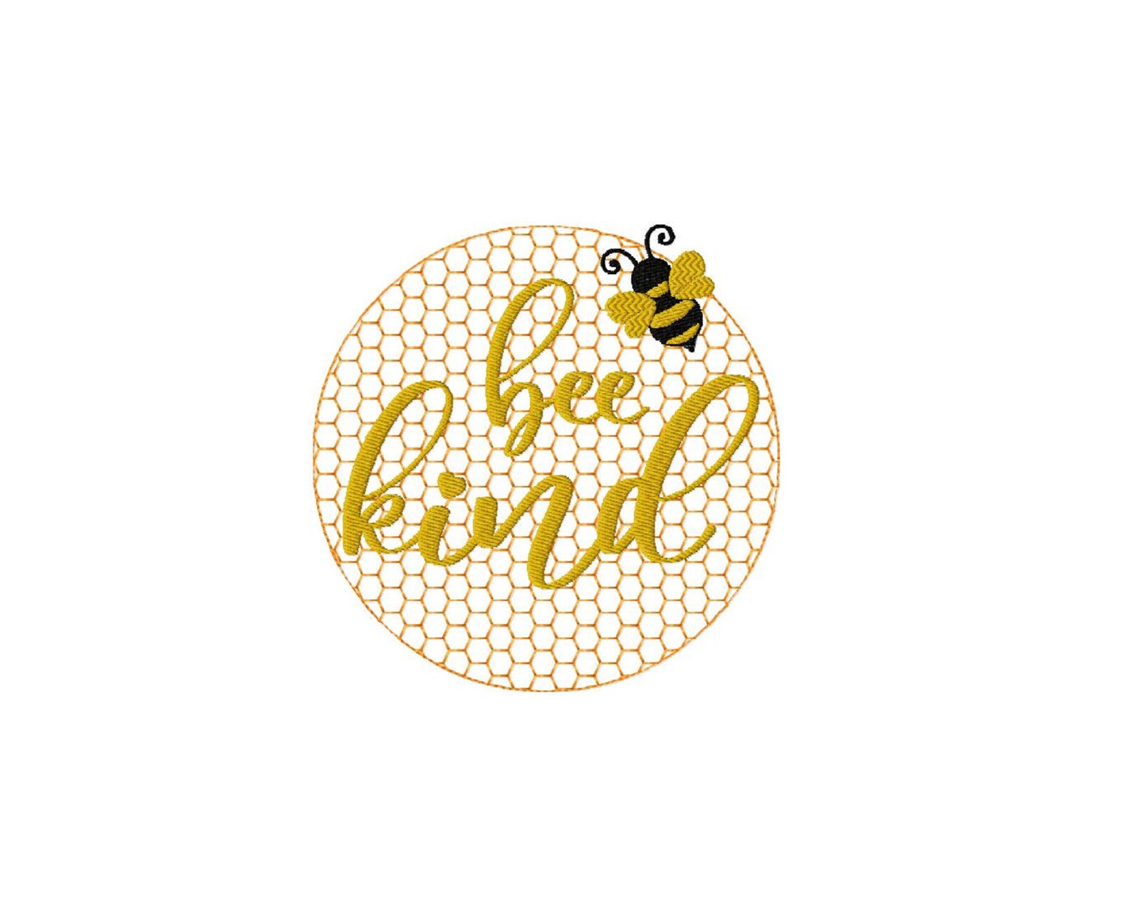 Bee Kind Machine Embroidery Design Be Kind Bee Pattern Etsy