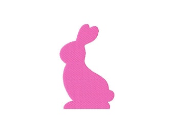 Diseño de bordado a máquina de conejito Patrón de conejito de Pascua Diseño de silueta de conejo rápido y fácil en 5 tamaños