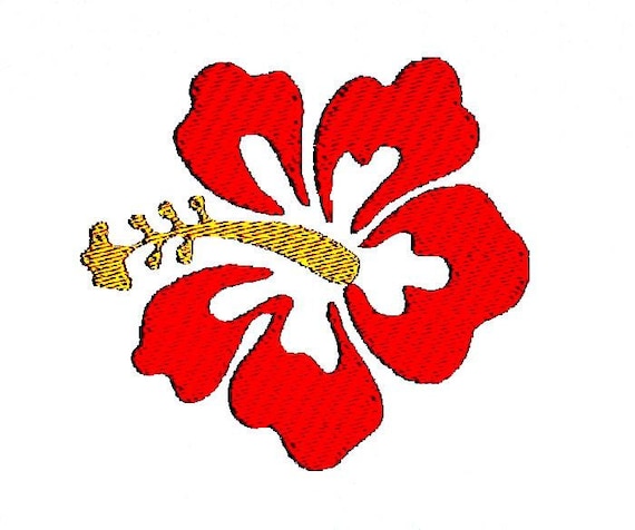 Hibiscus Fleur Broderie Modèle Hawaiian Holiday