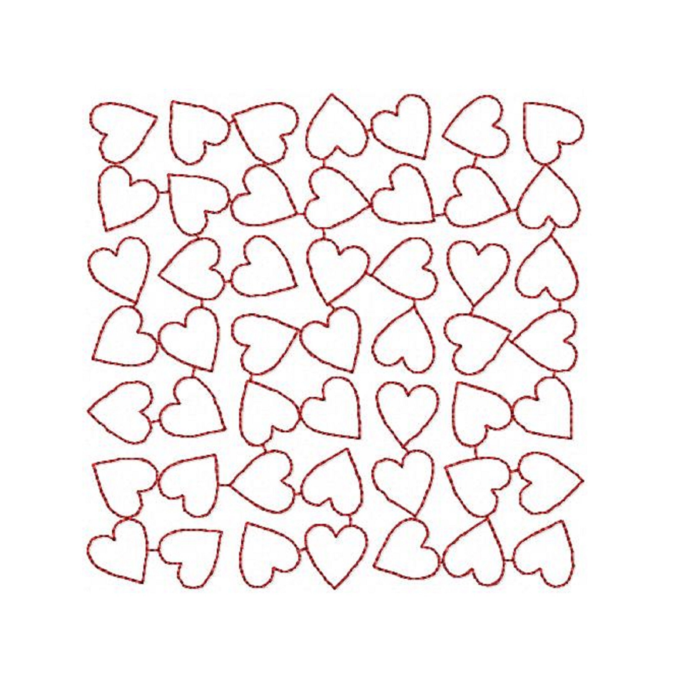 Quilt Block Hearts Embroidery Design Random Hearts Quilt Pattern ...