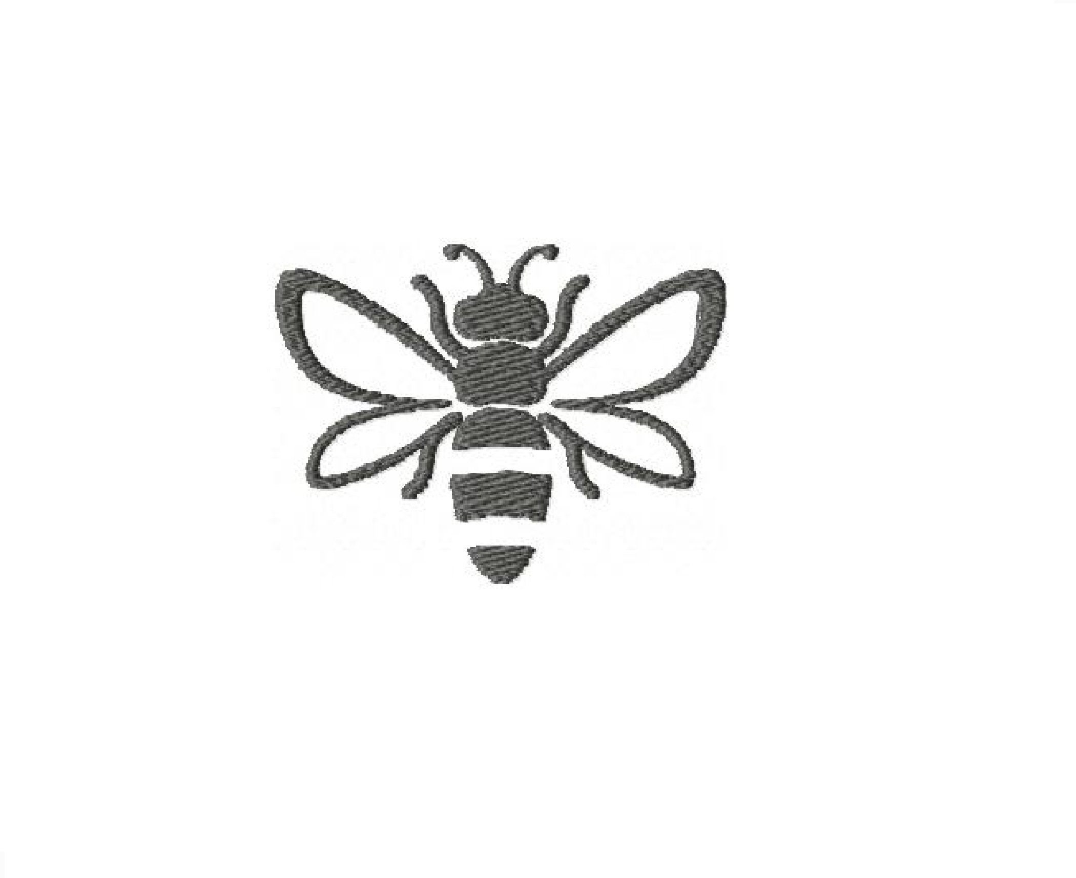 Biene schwarz Silhouette Maschine Stickerei Design Bumble Bee | Etsy