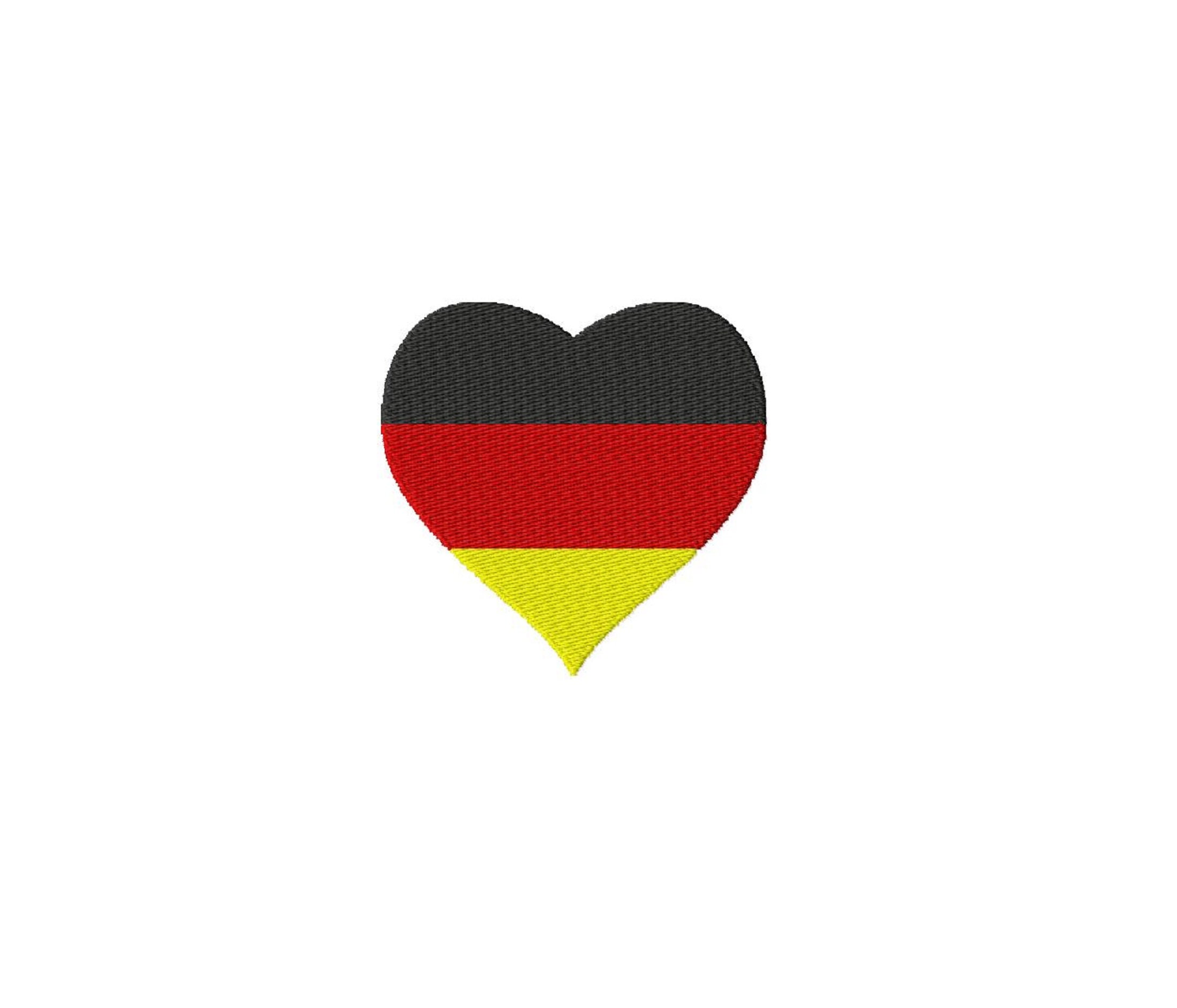 Fotodruck mit Deutschland deutsch Flagge Fahne Herz von GeogDesigns