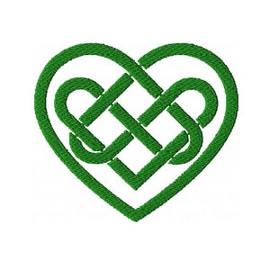 Celtic Knot Heart Embroidery Design Irish Pattern Love Knot Embroidery, Celtic Knot Heart Design