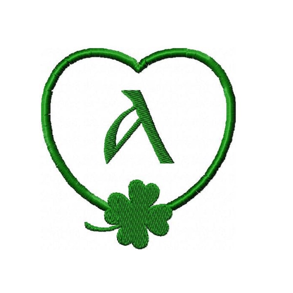 Shamrock Heart Appliqué Embroidery Design, Is breá liom tú Heat Design, I love you Heart Applique, Irish Clover Monogram Embroidery Design