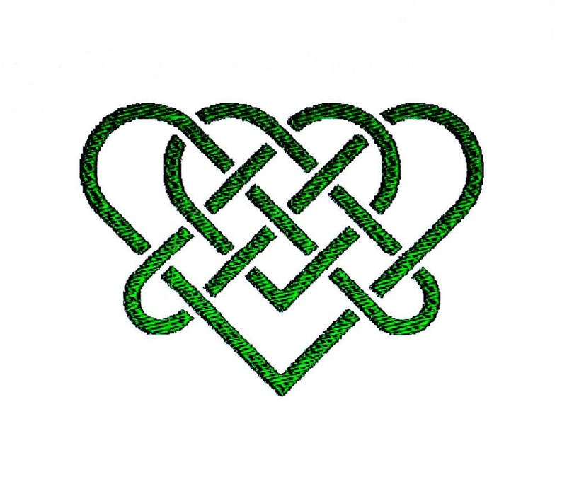 Celtic Knot Heart Embroidery Design Etsy