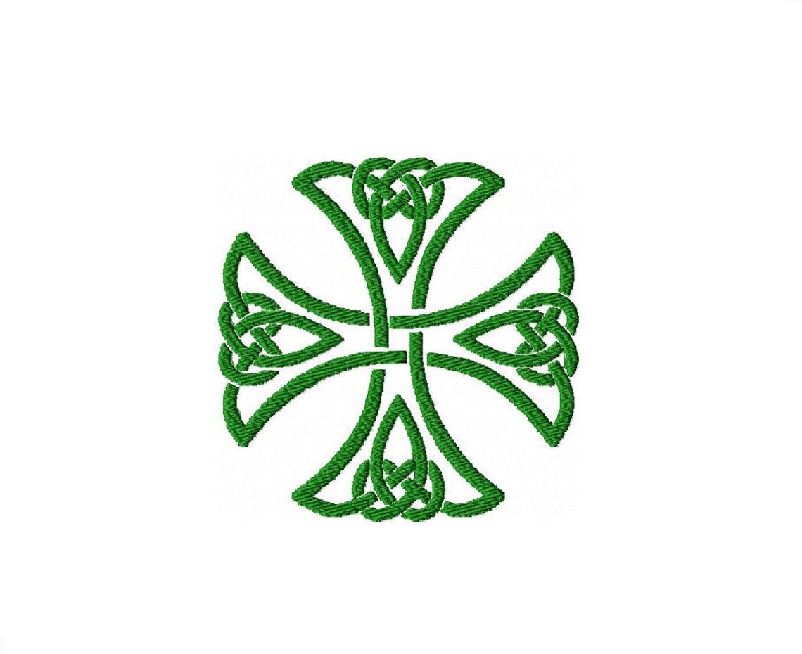 Celtic Cross Knot Machine Embroidery Design Catholic Celtic Etsy