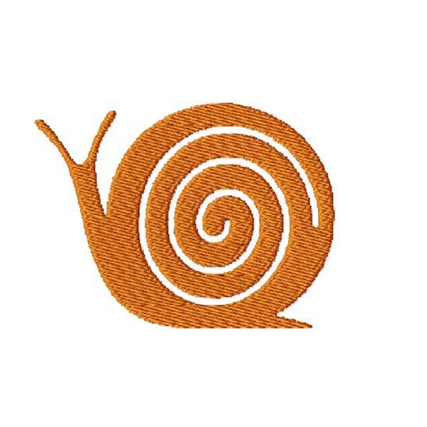 Snail Silhouette Machine Embroidery Design, Snail in the Shell Pattern