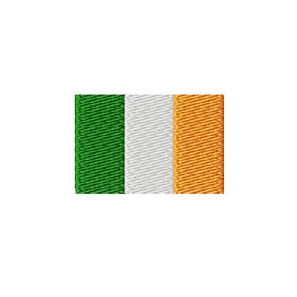 Irish Flag Machine Embroidery Design Mini St. Patrick's Day Pattern Irish Flag Design Ireland Tricolour Pattern Eire Flag Design 5 Sizes