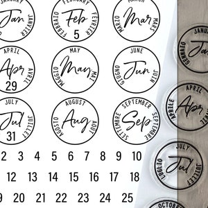 Calendar Stamp,bullet Journal Stamp,rubber Stamp,planner Stamps,clear Stamps,month  Stamp,blank Monthly With Weeks and Dates 