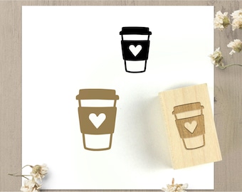 Coffee or Java Rubber Stamp, Coffee Lover Gift, Caffeine Wedding Favor Stamp, for Journals and Travelers Notebooks