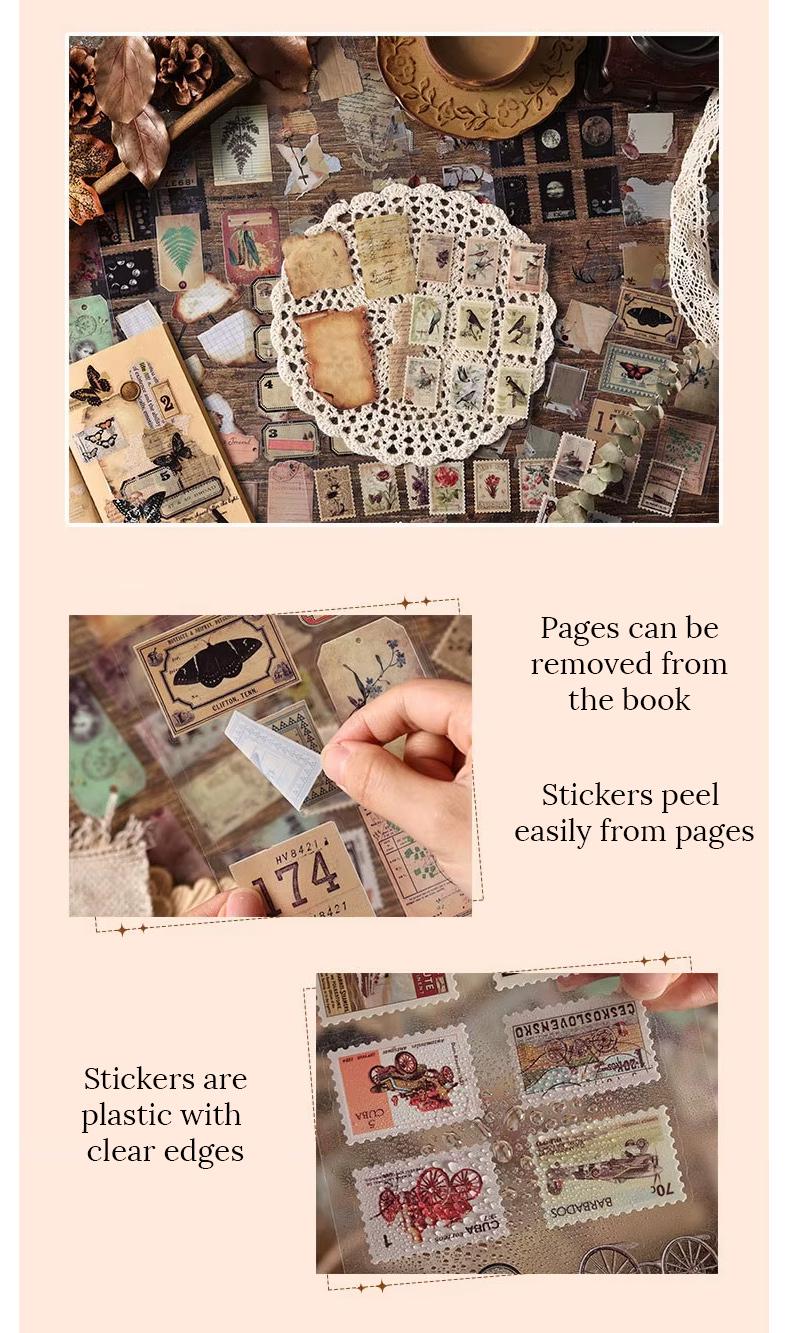 20pg Sticker Book, Vintage Junk Journal Supplies - for Planner, Gift ...