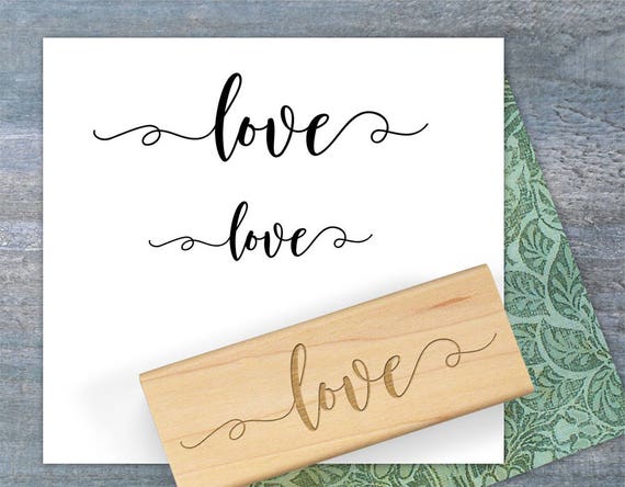 Liebe Kalligraphie Stempel Liebe Stempel Valentinstag Etsy