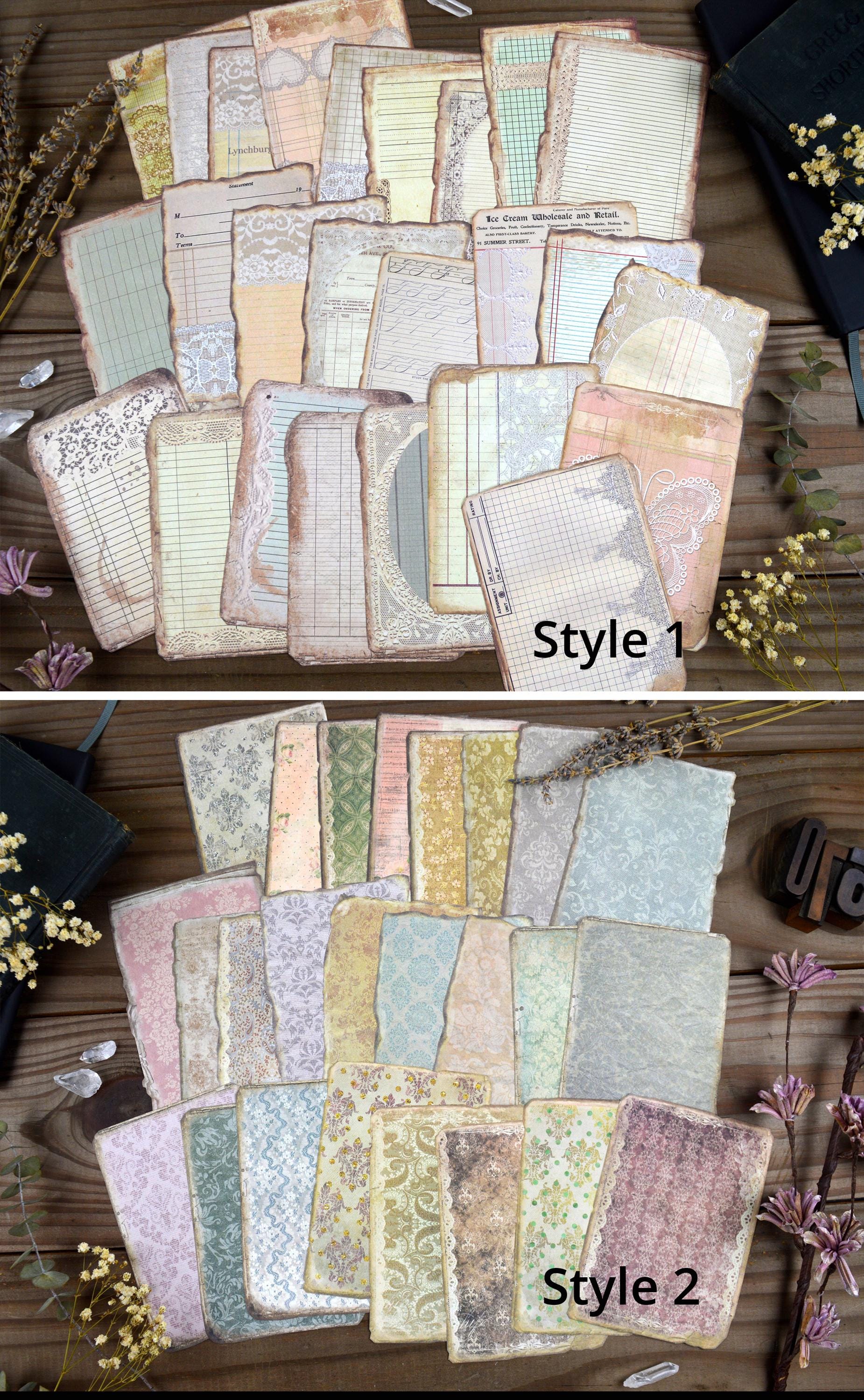 Distressed Paper Pack 50 P, Journal Supplies, Pattern Vintage Lace ...
